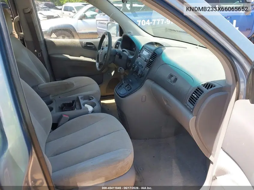 2006 Kia Sedona Ex/Lx VIN: KNDMB233X66065652 Lot: 45411846
