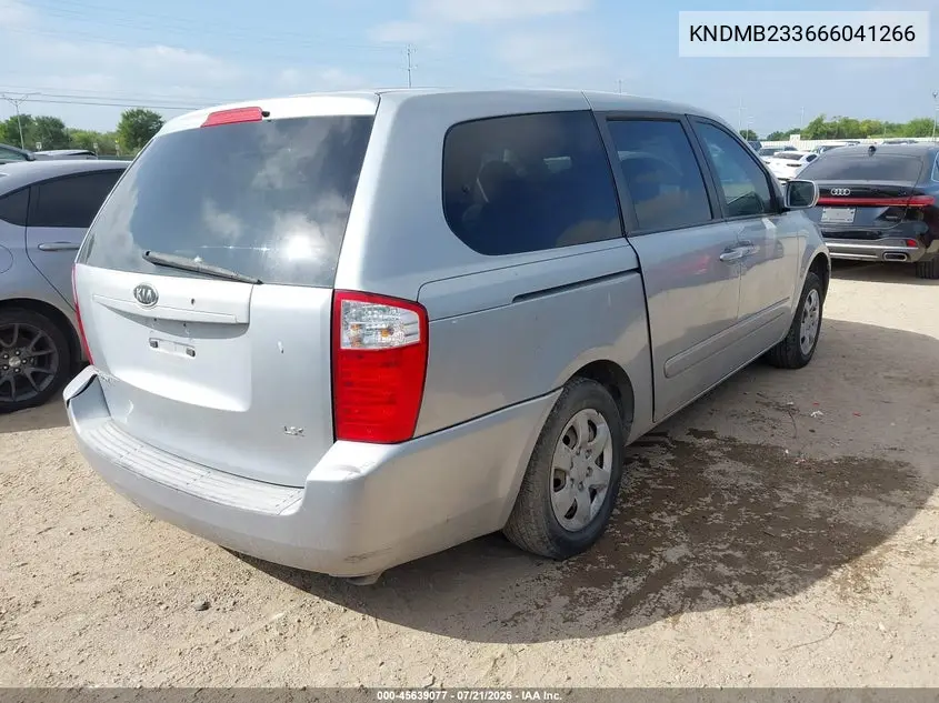 2006 Kia Sedona Ex/Lx VIN: KNDMB233666041266 Lot: 45639077