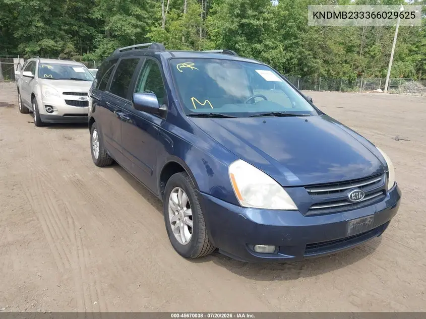 2006 Kia Sedona Ex/Lx VIN: KNDMB233366029625 Lot: 45670038