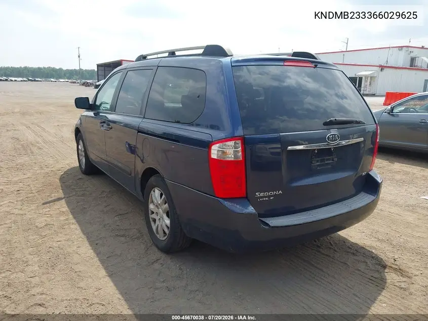 2006 Kia Sedona Ex/Lx VIN: KNDMB233366029625 Lot: 45670038