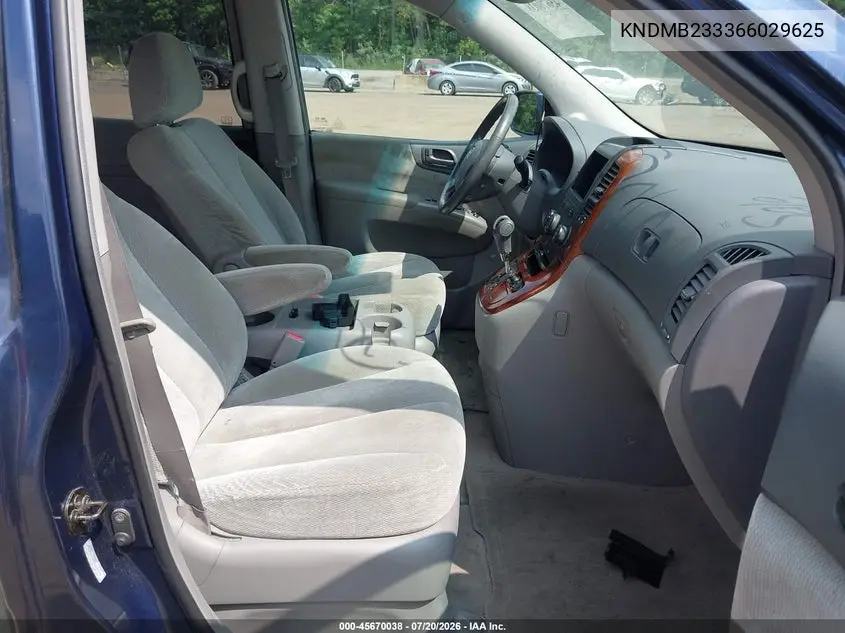 2006 Kia Sedona Ex/Lx VIN: KNDMB233366029625 Lot: 45670038