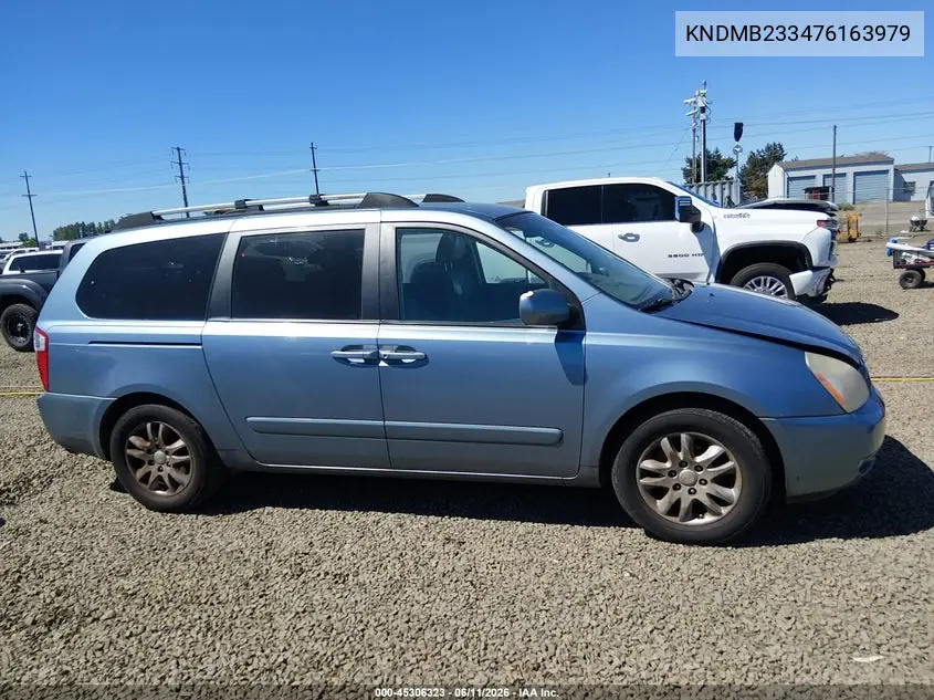 2007 Kia Sedona Ex VIN: KNDMB233476163979 Lot: 45306323