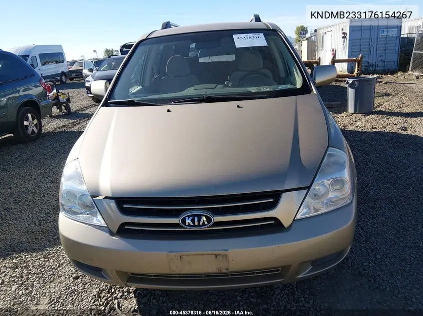 2007 Kia Sedona Lx VIN: KNDMB233176154267 Lot: 45378316