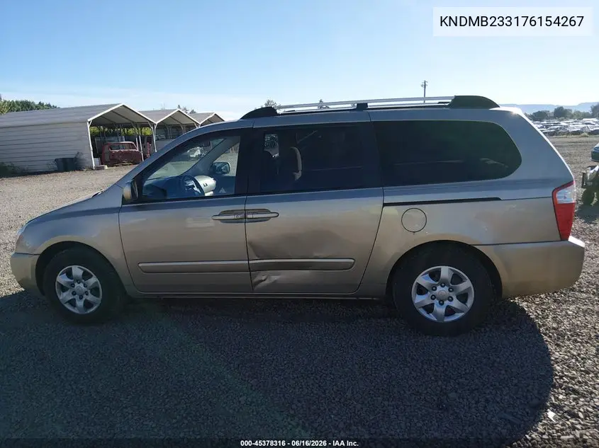 2007 Kia Sedona Lx VIN: KNDMB233176154267 Lot: 45378316
