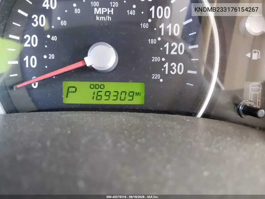2007 Kia Sedona Lx VIN: KNDMB233176154267 Lot: 45378316