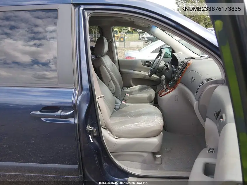 2007 Kia Sedona Ex VIN: KNDMB233876173835 Lot: 45390245