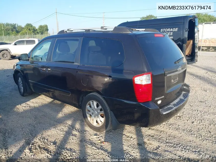 2007 Kia Sedona Ex VIN: KNDMB233X76179474 Lot: 45531539
