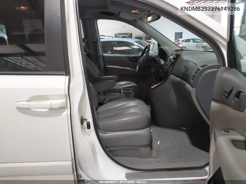 2007 Kia Sedona Ex VIN: KNDMB233276149286 Lot: 45656471