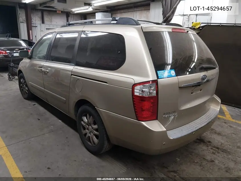 2008 Kia Sedona Ex/Lx VIN: KNDMB233486207531 Lot: 45294657