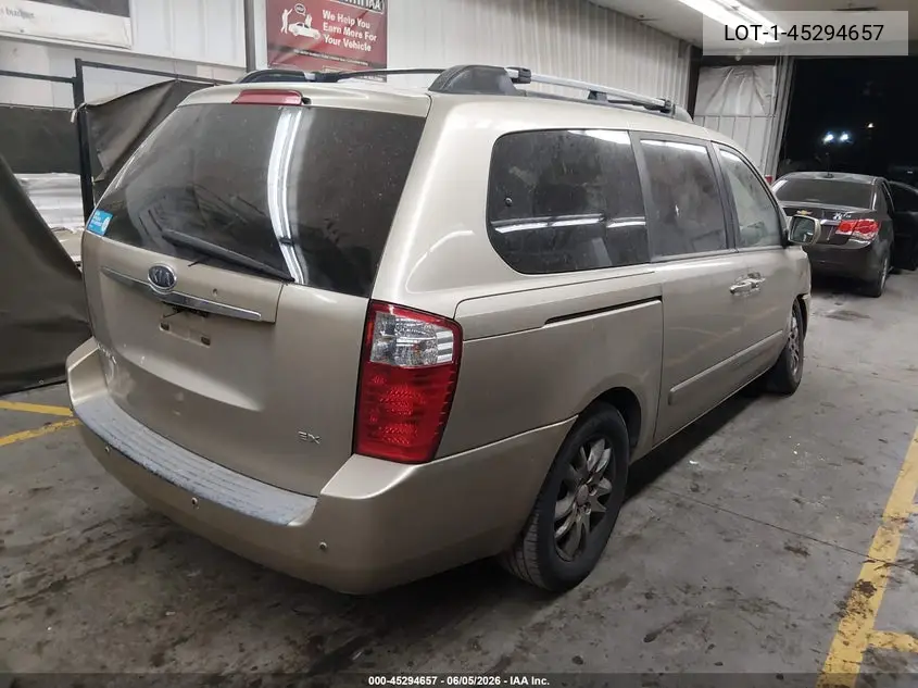2008 Kia Sedona Ex/Lx VIN: KNDMB233486207531 Lot: 45294657