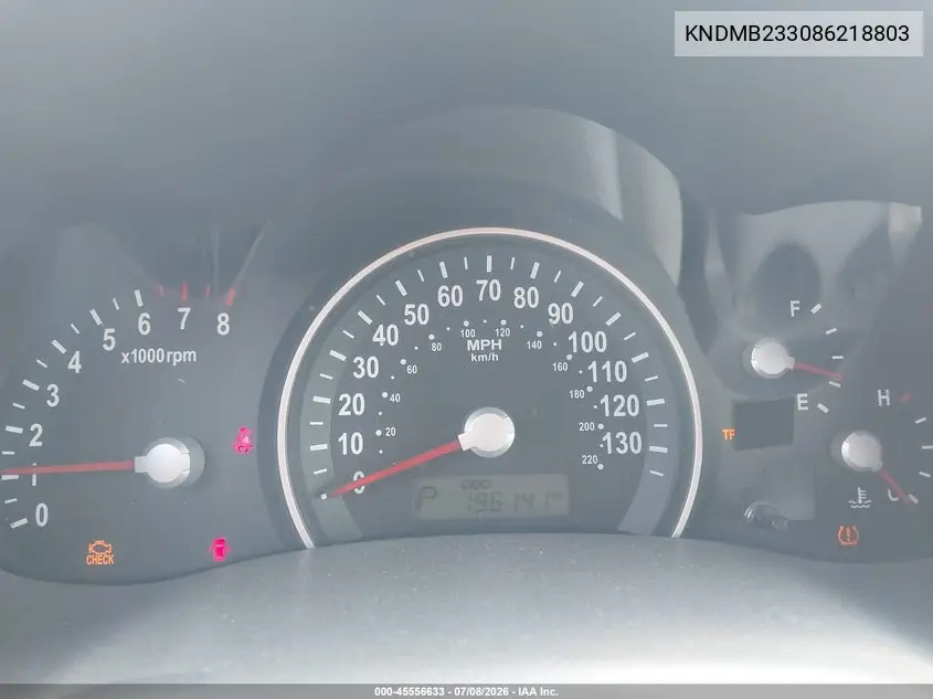 2008 Kia Sedona Lx VIN: KNDMB233086218803 Lot: 45556633