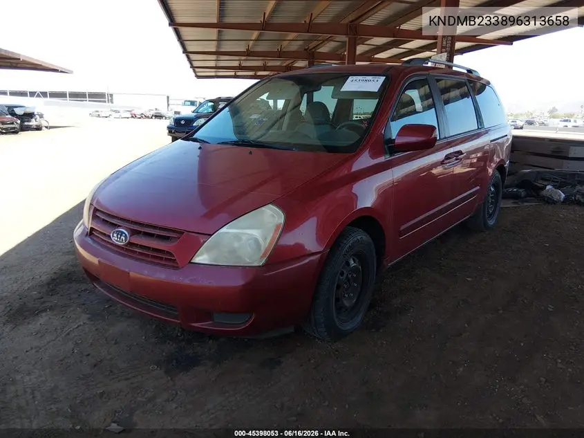 2009 Kia Sedona Lx VIN: KNDMB233896313658 Lot: 45398053
