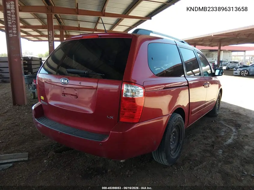 2009 Kia Sedona Lx VIN: KNDMB233896313658 Lot: 45398053