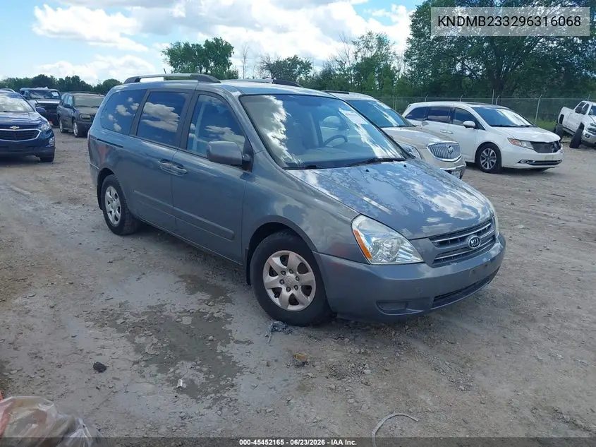 2009 Kia Sedona Lx VIN: KNDMB233296316068 Lot: 45452165