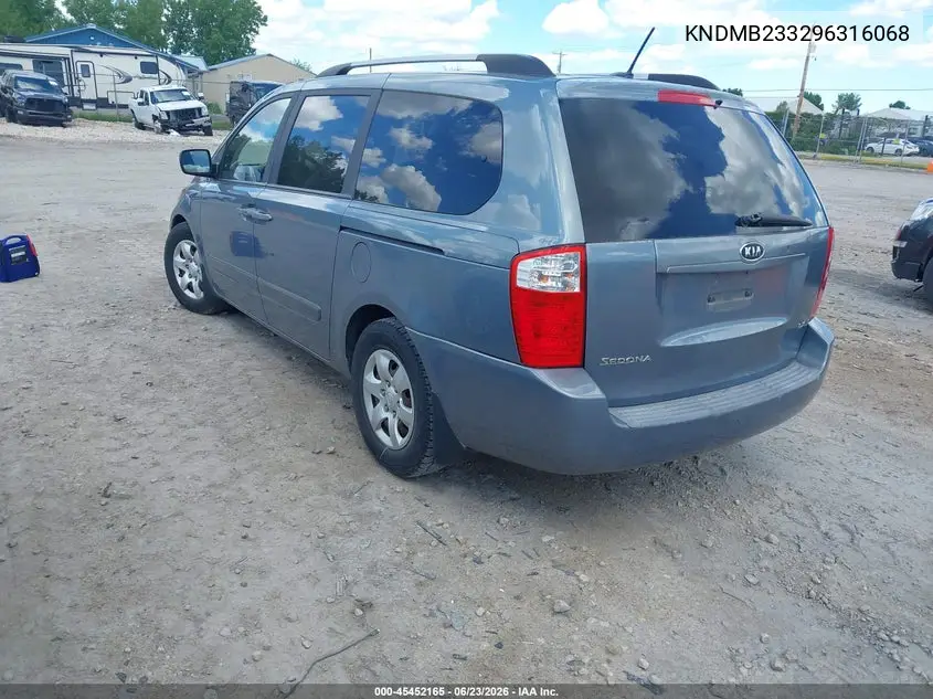 2009 Kia Sedona Lx VIN: KNDMB233296316068 Lot: 45452165