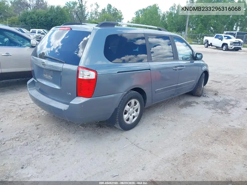 2009 Kia Sedona Lx VIN: KNDMB233296316068 Lot: 45452165