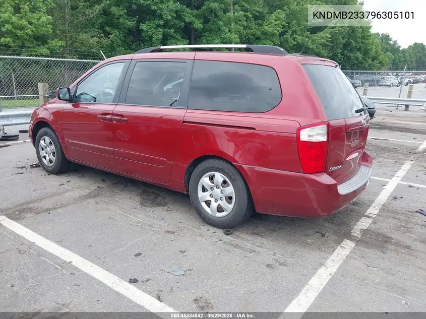 2009 Kia Sedona Lx VIN: KNDMB233796305101 Lot: 45484842