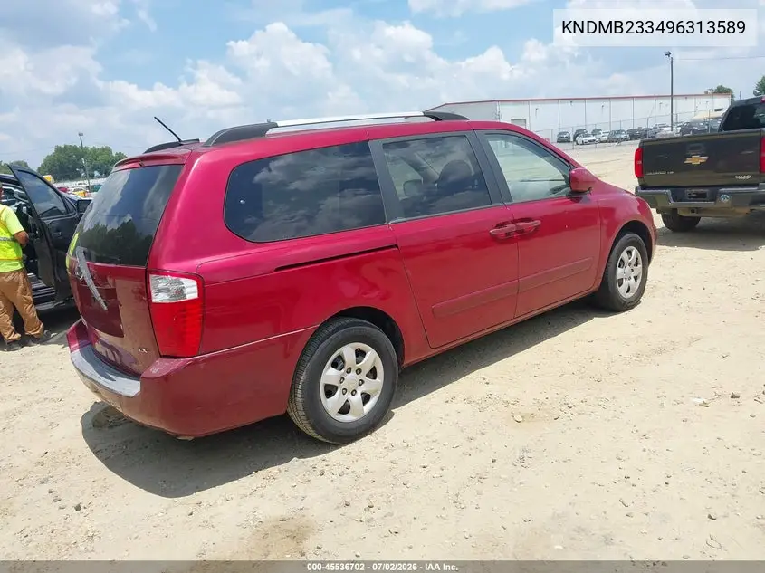 2009 Kia Sedona Lx VIN: KNDMB233496313589 Lot: 45536702