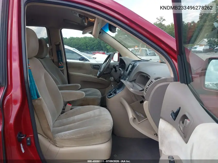 2009 Kia Sedona Ex VIN: KNDMB233496278262 Lot: 45590111