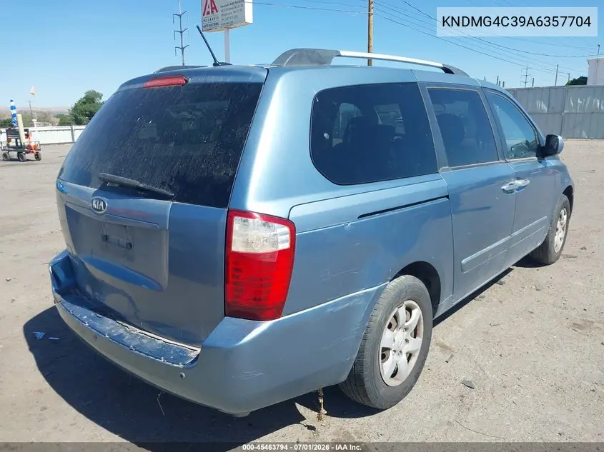 2010 Kia Sedona Lx VIN: KNDMG4C39A6357704 Lot: 45463794