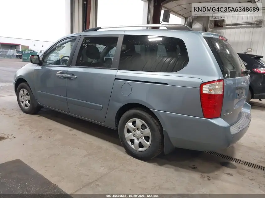 2010 Kia Sedona Lx VIN: KNDMG4C35A6348689 Lot: 45470585