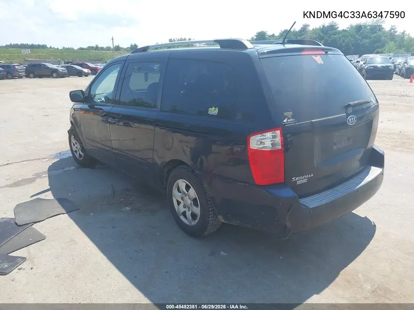 2010 Kia Sedona Lx VIN: KNDMG4C33A6347590 Lot: 45482381