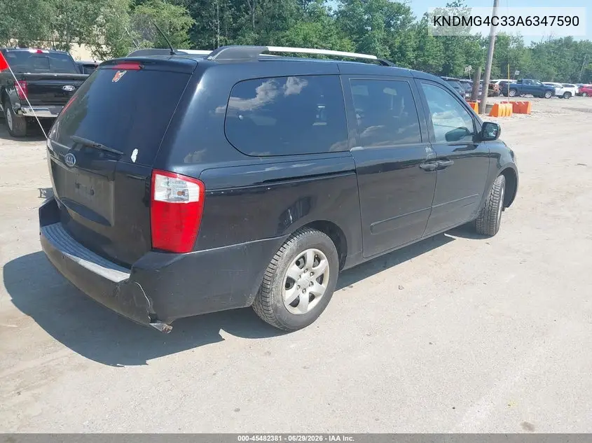 2010 Kia Sedona Lx VIN: KNDMG4C33A6347590 Lot: 45482381
