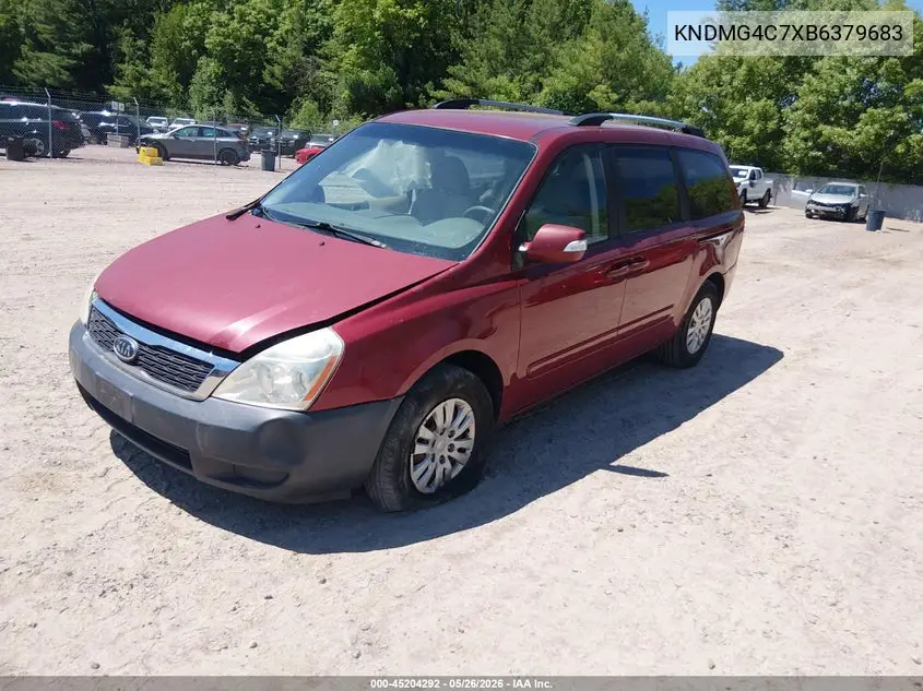 2011 Kia Sedona Lx VIN: KNDMG4C7XB6379683 Lot: 45204292