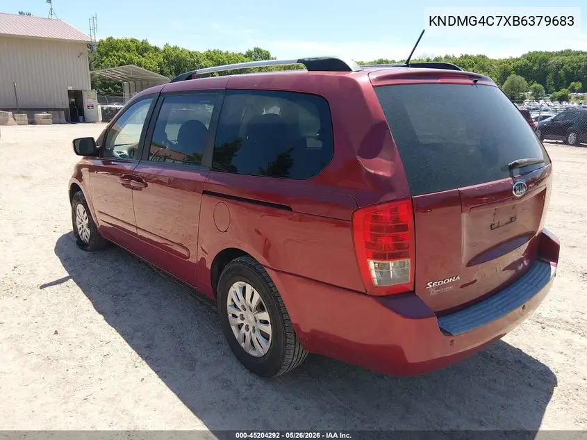2011 Kia Sedona Lx VIN: KNDMG4C7XB6379683 Lot: 45204292