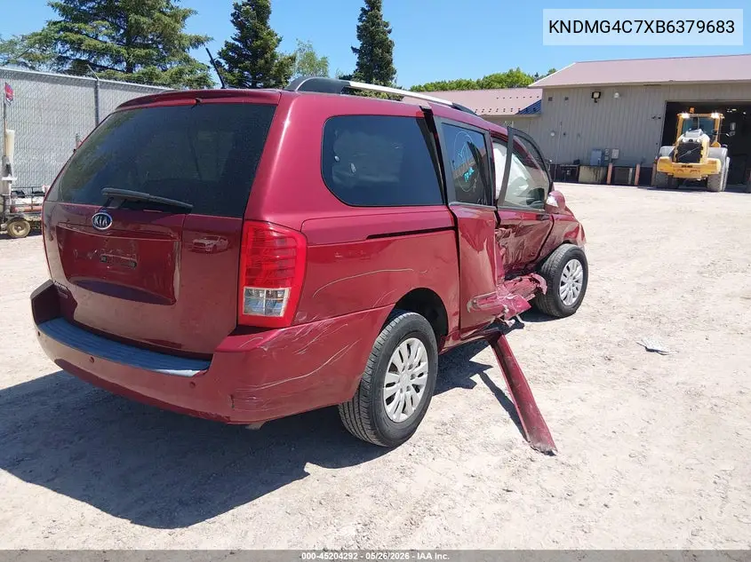 2011 Kia Sedona Lx VIN: KNDMG4C7XB6379683 Lot: 45204292