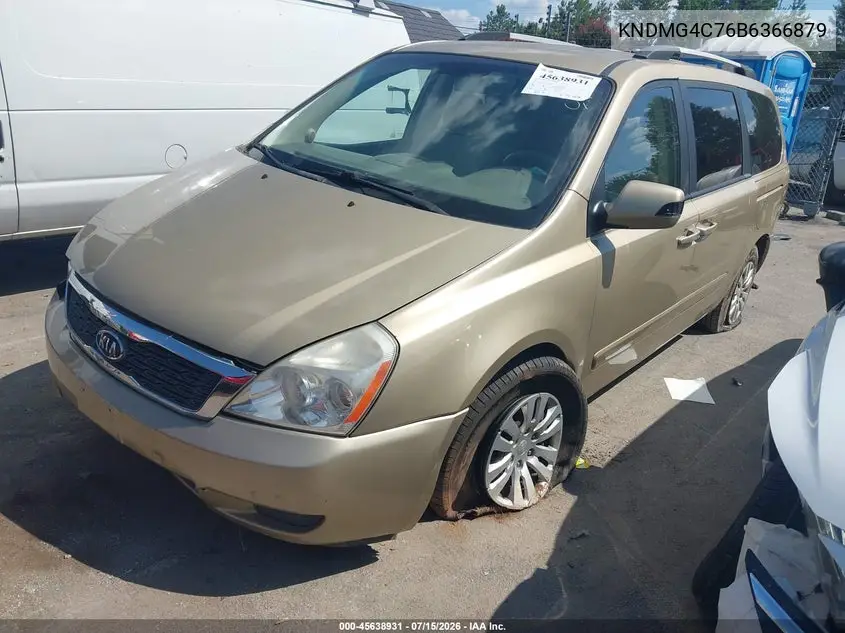 2011 Kia Sedona Lx VIN: KNDMG4C76B6366879 Lot: 45638931