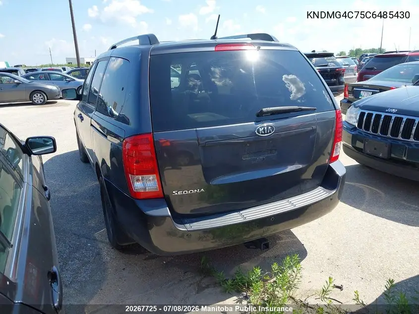 2012 Kia Sedona Ex VIN: KNDMG4C75C6485430 Lot: 20267725