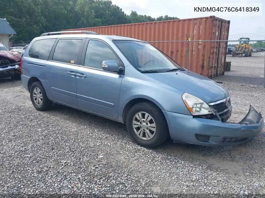 2012 Kia Sedona Lx VIN: KNDMG4C76C6418349 Lot: 45319498