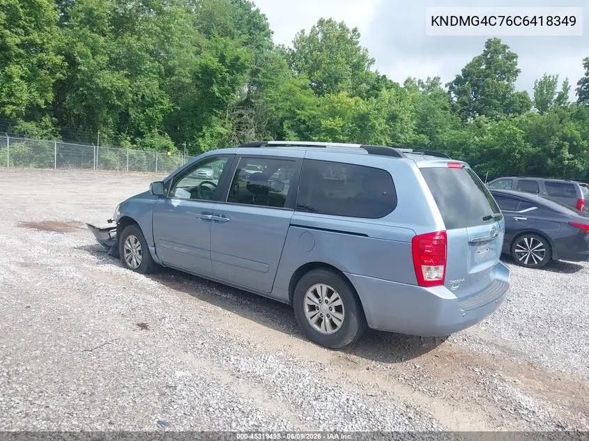 2012 Kia Sedona Lx VIN: KNDMG4C76C6418349 Lot: 45319498