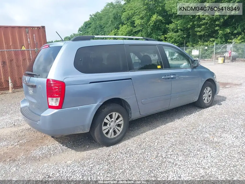 2012 Kia Sedona Lx VIN: KNDMG4C76C6418349 Lot: 45319498