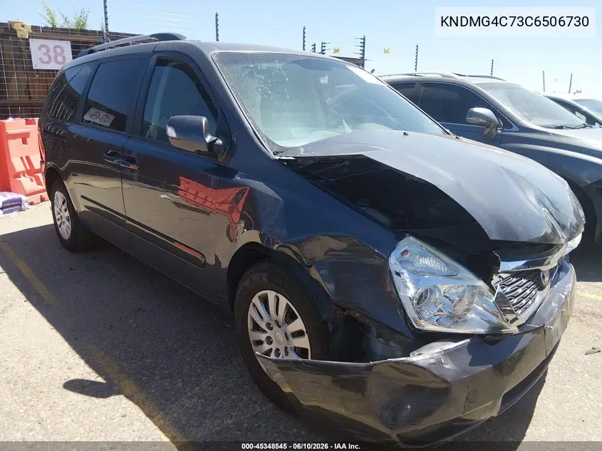 2012 Kia Sedona Lx VIN: KNDMG4C73C6506730 Lot: 45348545
