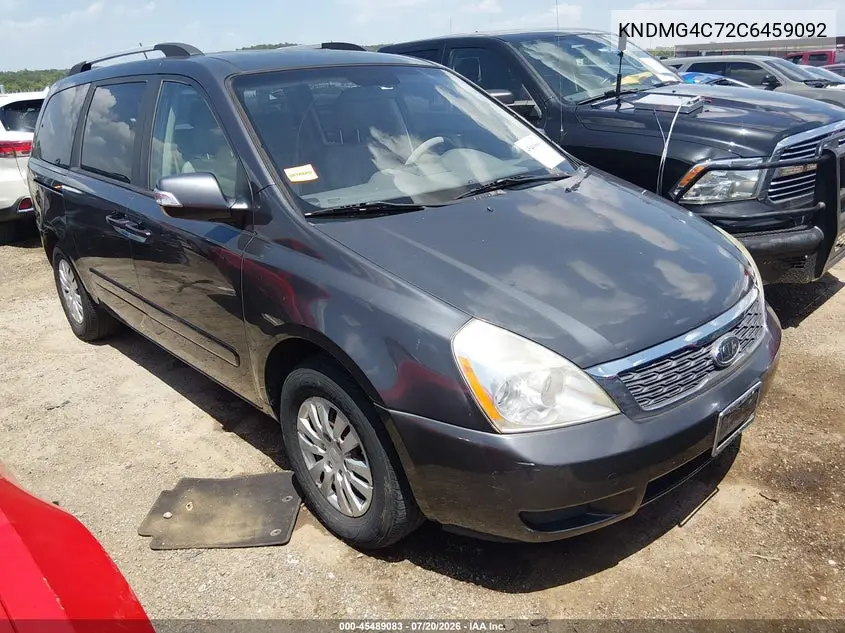 2012 Kia Sedona Lx VIN: KNDMG4C72C6459092 Lot: 45489083