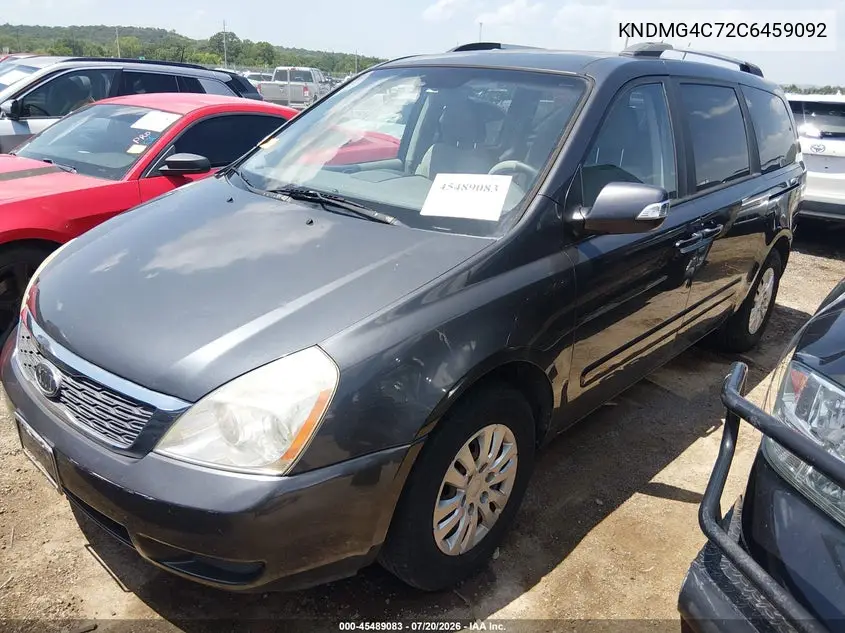 2012 Kia Sedona Lx VIN: KNDMG4C72C6459092 Lot: 45489083