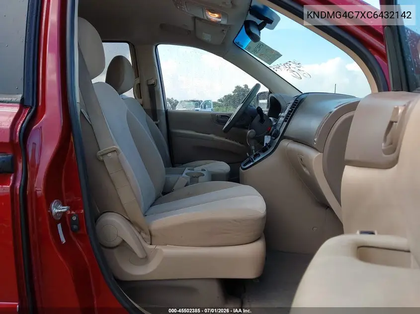 2012 Kia Sedona Lx VIN: KNDMG4C7XC6432142 Lot: 45502385