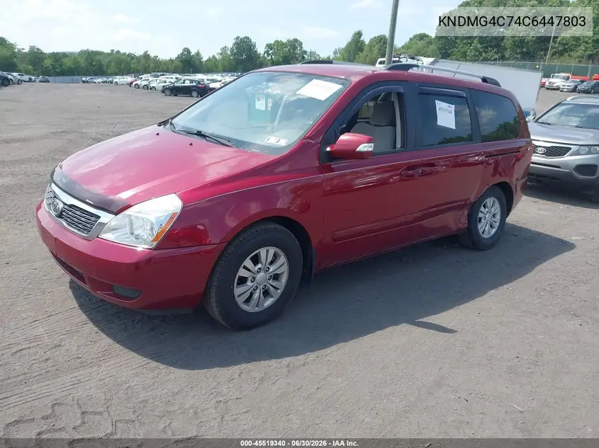 2012 Kia Sedona Lx VIN: KNDMG4C74C6447803 Lot: 45519340