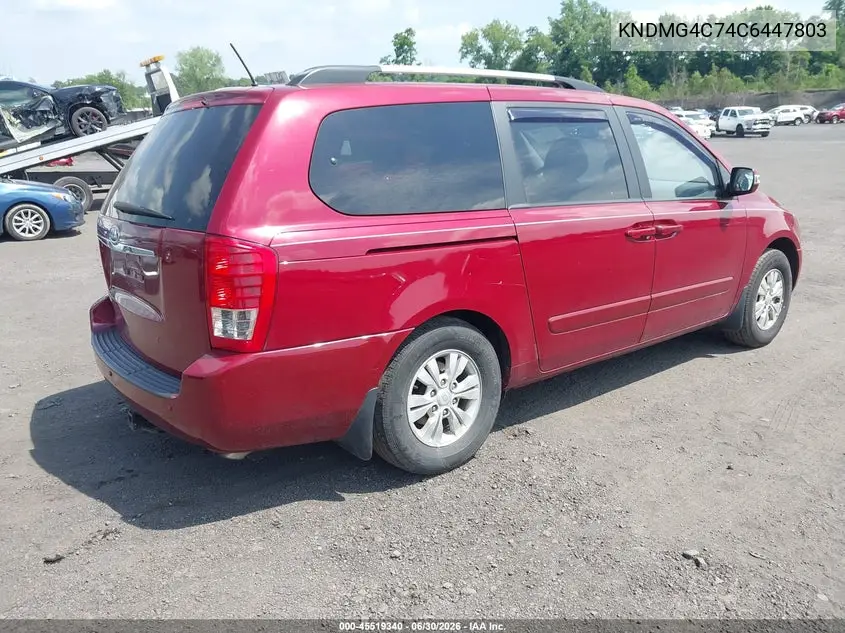 2012 Kia Sedona Lx VIN: KNDMG4C74C6447803 Lot: 45519340