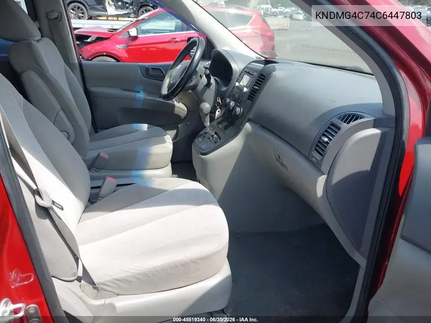 2012 Kia Sedona Lx VIN: KNDMG4C74C6447803 Lot: 45519340