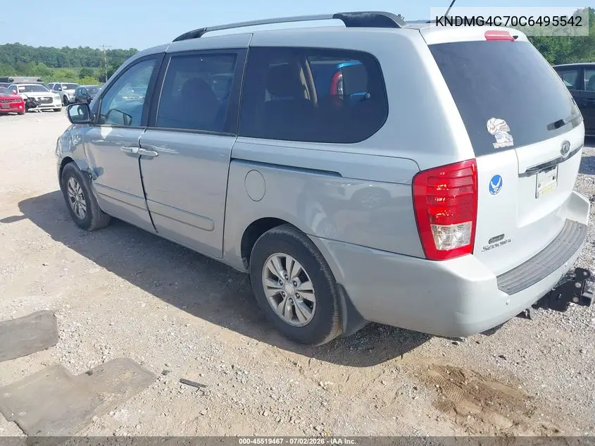2012 Kia Sedona Lx VIN: KNDMG4C70C6495542 Lot: 45519467