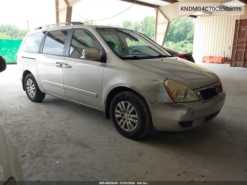 2012 Kia Sedona Lx VIN: KNDMG4C70C6505096 Lot: 45528249