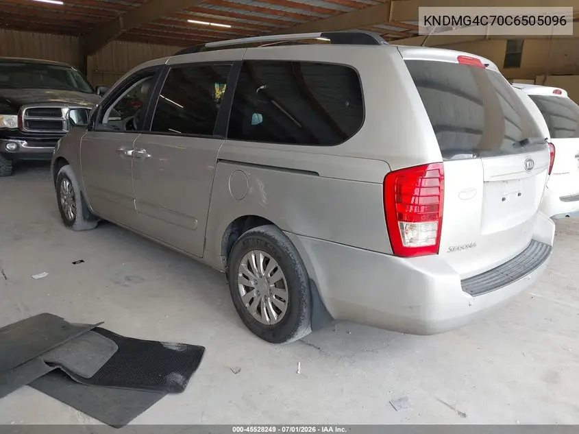 2012 Kia Sedona Lx VIN: KNDMG4C70C6505096 Lot: 45528249