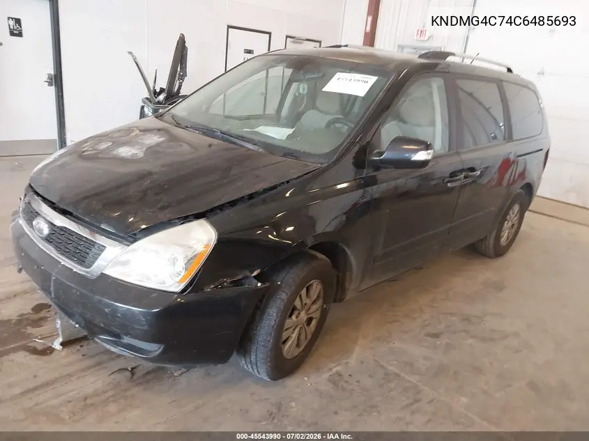 2012 Kia Sedona Lx VIN: KNDMG4C74C6485693 Lot: 45543990