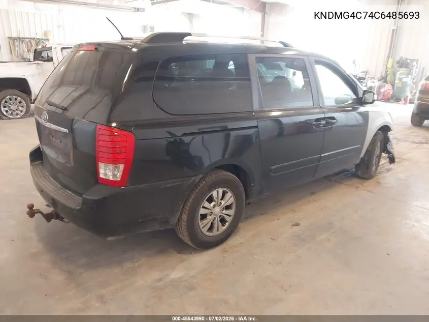 2012 Kia Sedona Lx VIN: KNDMG4C74C6485693 Lot: 45543990