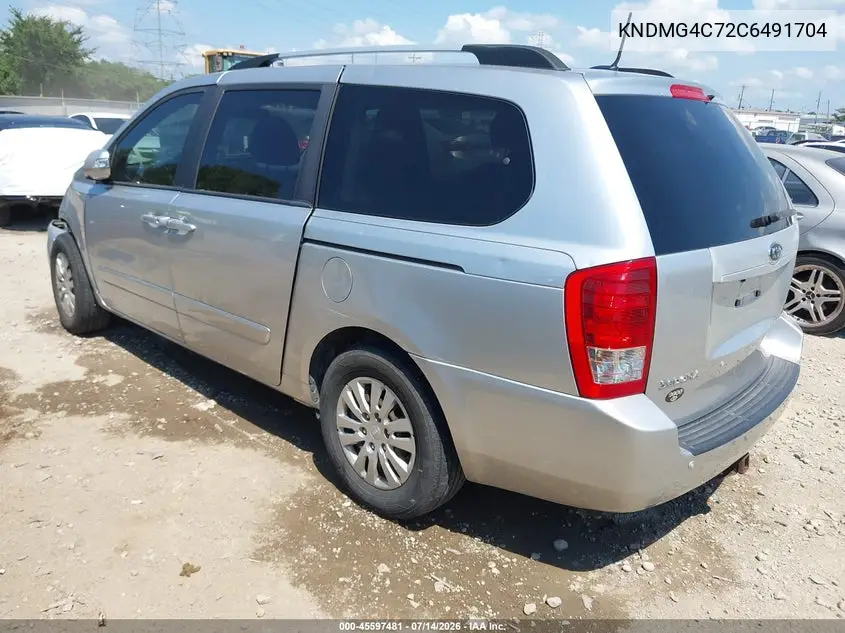 2012 Kia Sedona Lx VIN: KNDMG4C72C6491704 Lot: 45597481