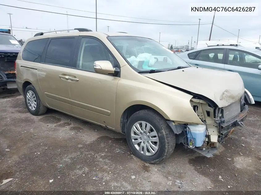 2012 Kia Sedona Lx VIN: KNDMG4C76C6426287 Lot: 45598917