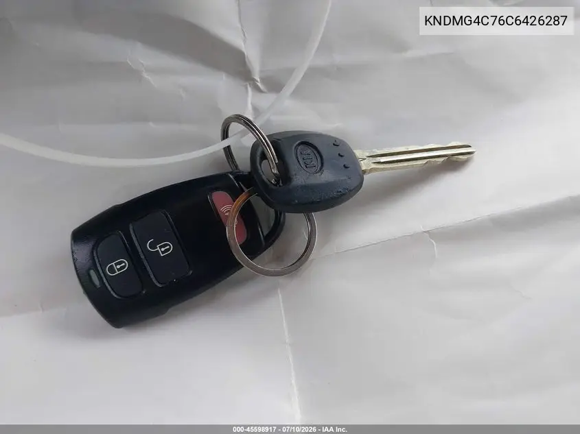 2012 Kia Sedona Lx VIN: KNDMG4C76C6426287 Lot: 45598917